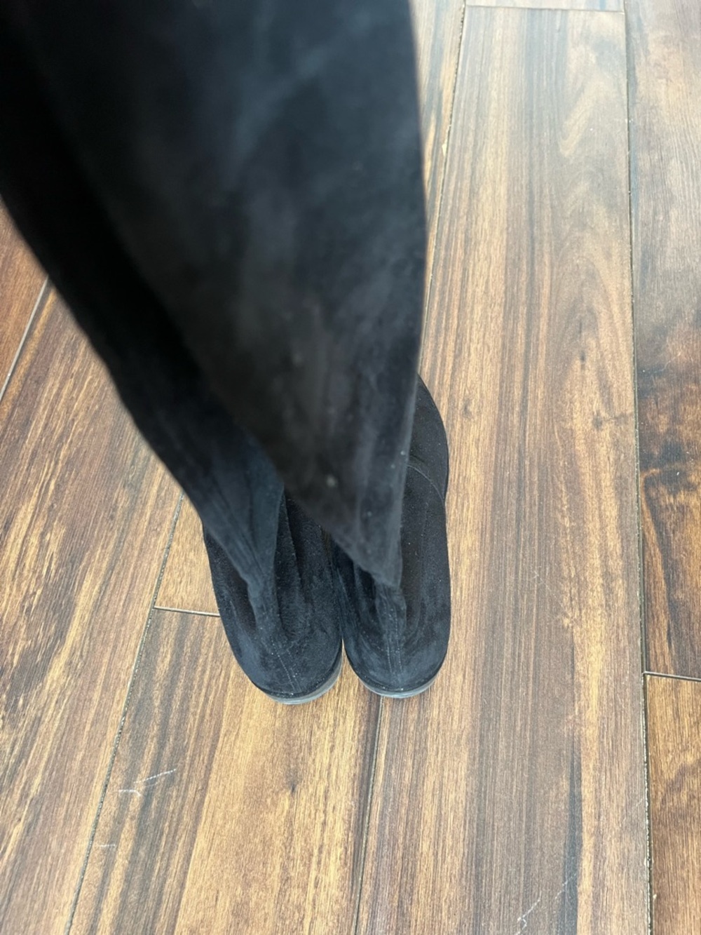 Stuart Weitzman Over-the-Knee Boots – Black Suede – Size 8.5 - Picture 6 of 13